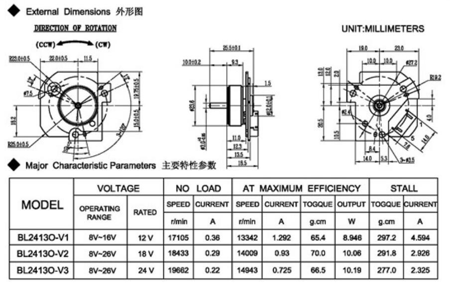 无刷电机BLDC2413