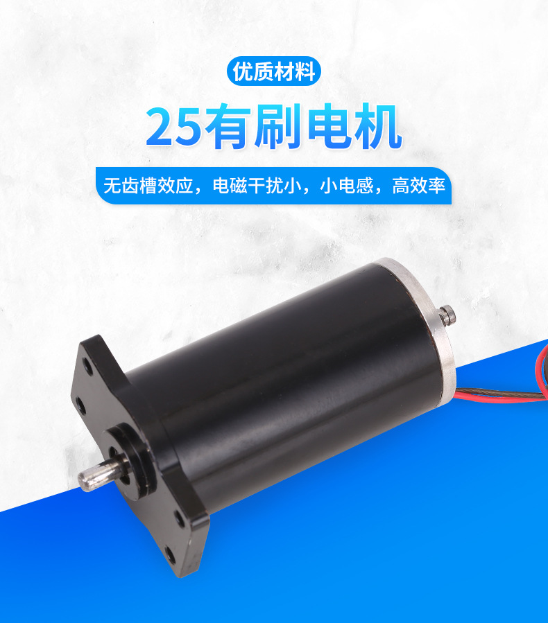 25有刷电机 蜗轮蜗杆直流减速电机